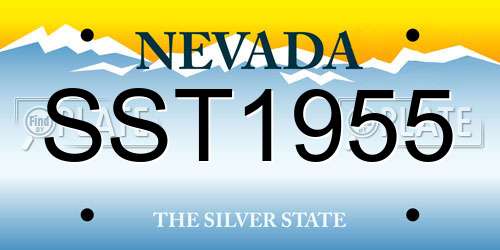SST1955 Nevada License Plate
