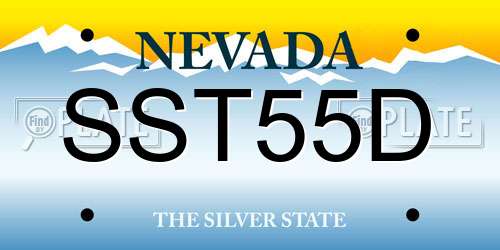 SST55D Nevada License Plate