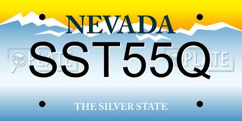 SST55Q Nevada License Plate
