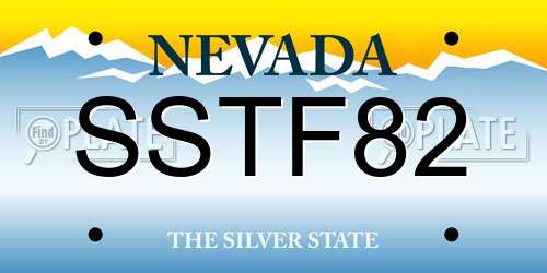 SSTF82 Nevada License Plate