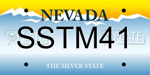 SSTM41 Nevada License Plate