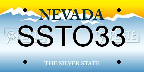 SSTO33 Nevada License Plate