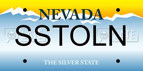 SSTOLN Nevada License Plate