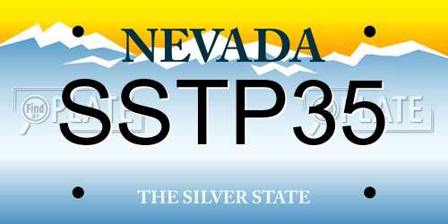 SSTP35 Nevada License Plate
