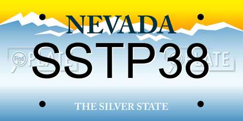 SSTP38 Nevada License Plate