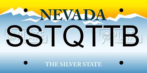 SSTQTTB Nevada License Plate