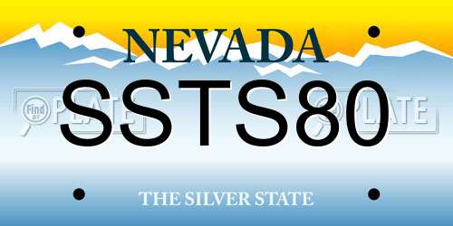 SSTS80 Nevada License Plate