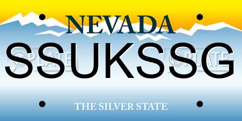 SSUKSSG Nevada License Plate