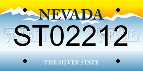 ST02212 Nevada License Plate