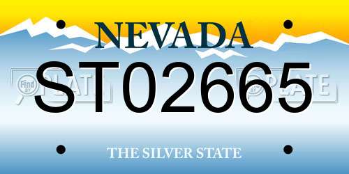 ST02665 Nevada License Plate