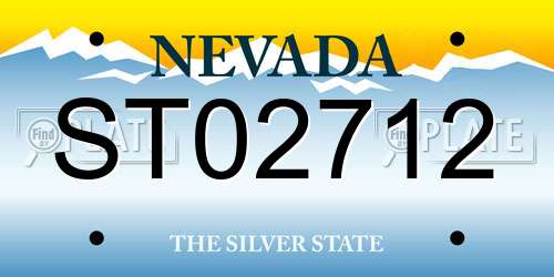 ST02712 Nevada License Plate