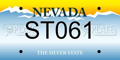 ST061 Nevada License Plate