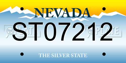 ST07212 Nevada License Plate