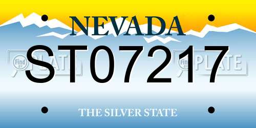 ST07217 Nevada License Plate