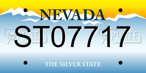 ST07717 Nevada License Plate