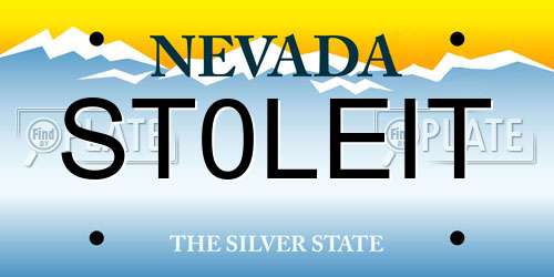 ST0LEIT Nevada License Plate