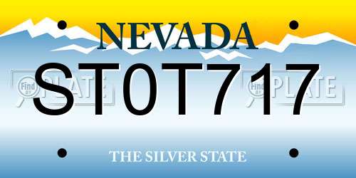 ST0T717 Nevada License Plate