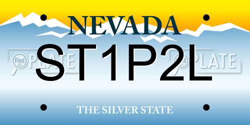 ST1P2L Nevada License Plate