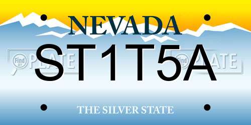 ST1T5A Nevada License Plate