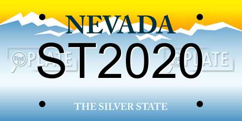 ST2020 Nevada License Plate