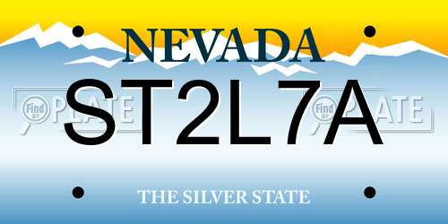 ST2L7A Nevada License Plate