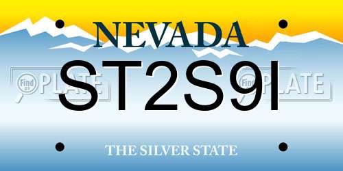ST2S9I Nevada License Plate