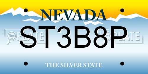 ST3B8P Nevada License Plate