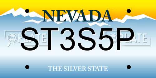 ST3S5P Nevada License Plate