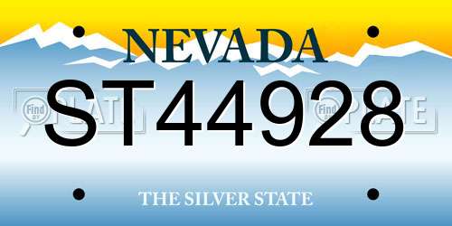 ST44928 Nevada License Plate