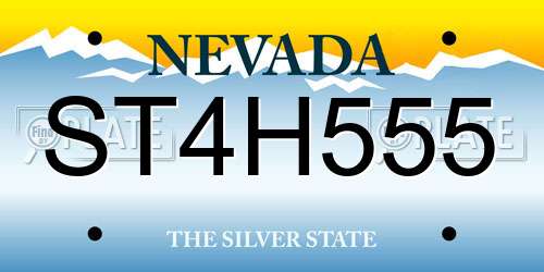 ST4H555 Nevada License Plate