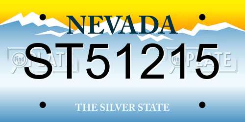 ST51215 Nevada License Plate
