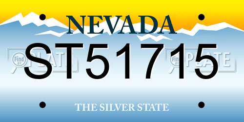 ST51715 Nevada License Plate