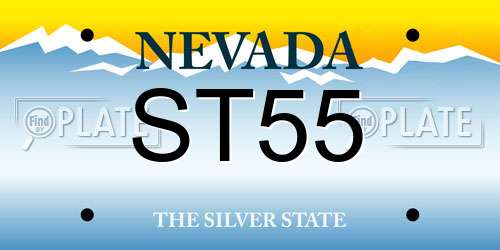 ST55 Nevada License Plate