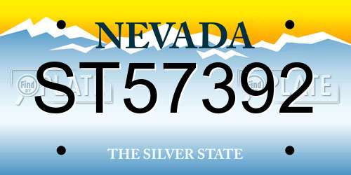 ST57392 Nevada License Plate