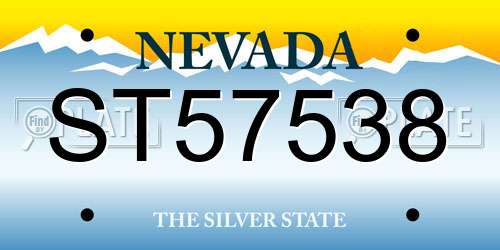 ST57538 Nevada License Plate