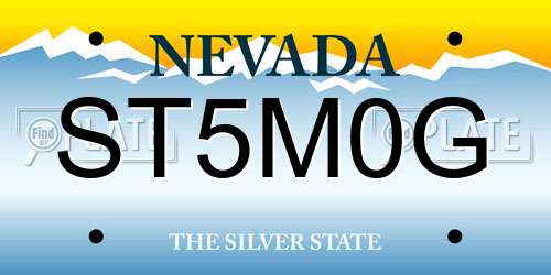 ST5M0G Nevada License Plate