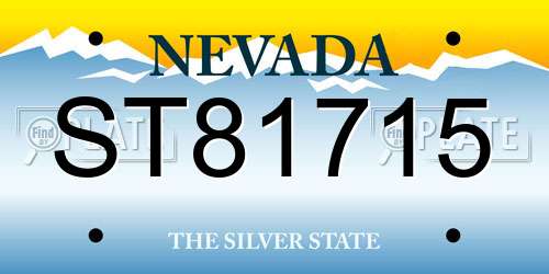 ST81715 Nevada License Plate
