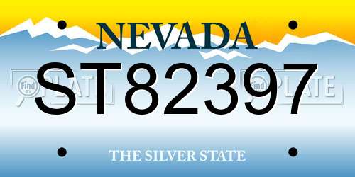 ST82397 Nevada License Plate