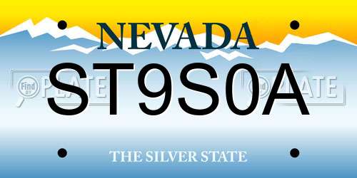ST9S0A Nevada License Plate