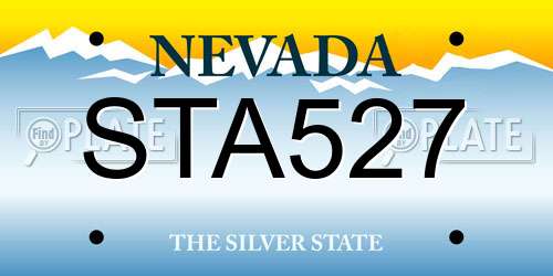 STA527 Nevada License Plate