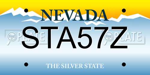 STA57Z Nevada License Plate