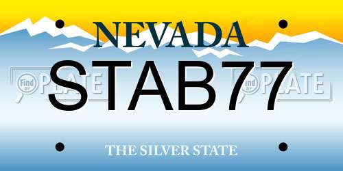 STAB77 Nevada License Plate