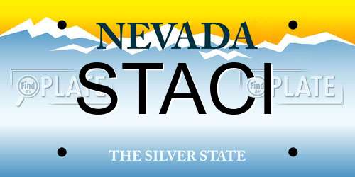 STACI Nevada License Plate
