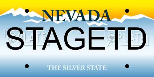 STAGETD Nevada License Plate