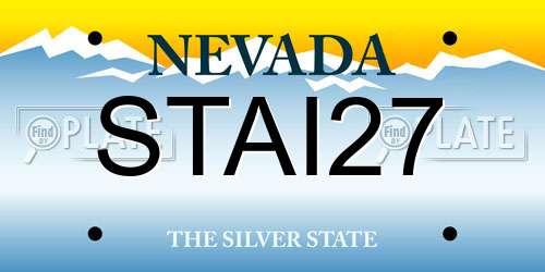 STAI27 Nevada License Plate