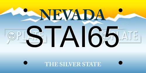 STAI65 Nevada License Plate