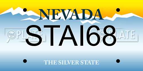 STAI68 Nevada License Plate
