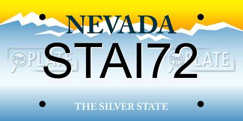 STAI72 Nevada License Plate