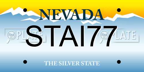 STAI77 Nevada License Plate