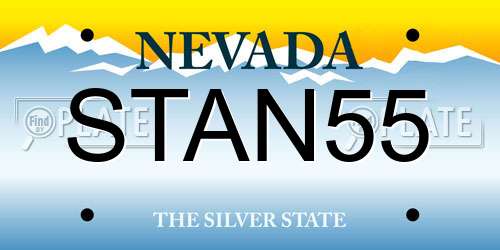 STAN55 Nevada License Plate